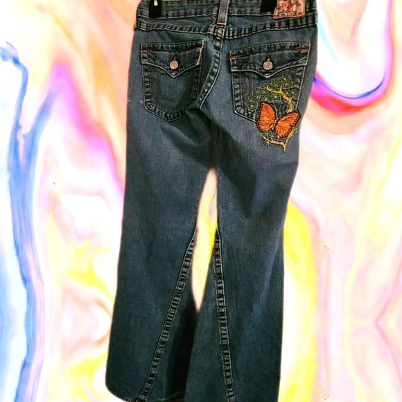 True Religion Flare Embroidered Jeans - Picture 2 of 4